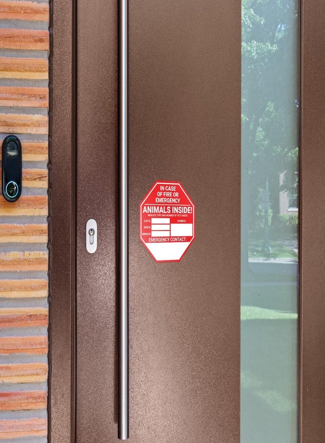 ملصق إنقاذ الحيوانات الأليفة للسلامة من الحرائق - عبوة من 4 ملصقات للنوافذ والأبواب - ملصق نافذة لإنقاذ حيواناتنا الأليفة في حالات الطوارئ - كلب وقط وحيوان أليف - 3 تصميمات لإنقاذ الحيوانات للاختيار من بينها - ملصقات 5 بوصات (علامة توقف الطوارئ) - Image 3