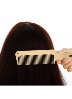 Patelai 2 Pieces Metal Comb Set Metal Barber Comb Stainless Steel Blending Comb Fine Styling Cutting Comb Flat Top Clipper Comb Metal Detangling Comb For Men Women Salon 2 Styles (Gold)  - Image 5