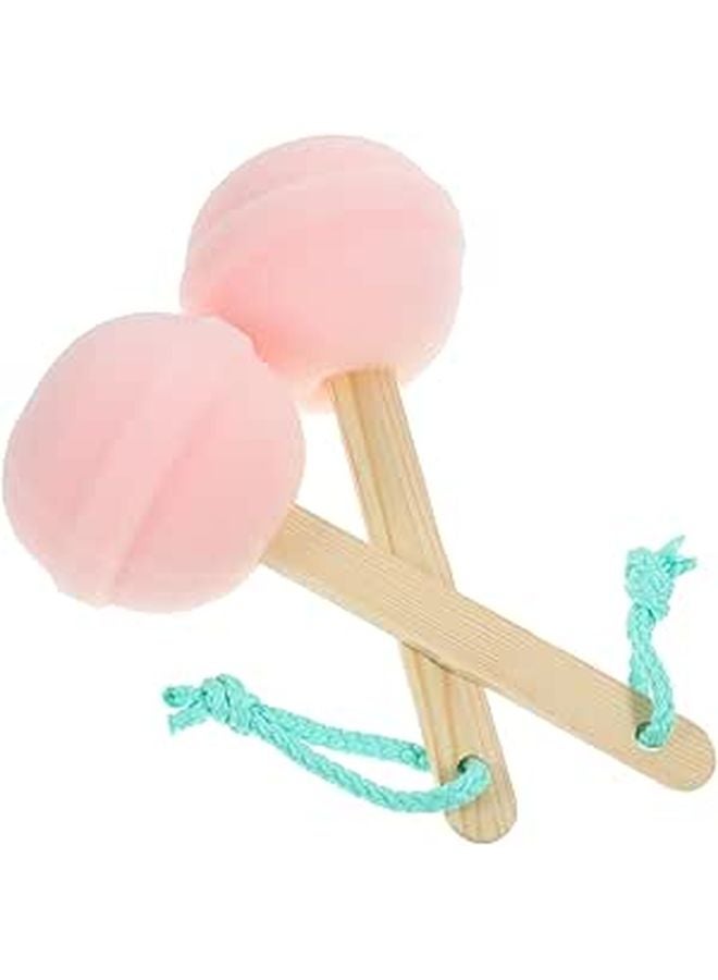 2Pcs Exfoliating Bath Sponge Gentle Body Scrubber Absorbent Shower Ball - Image 1