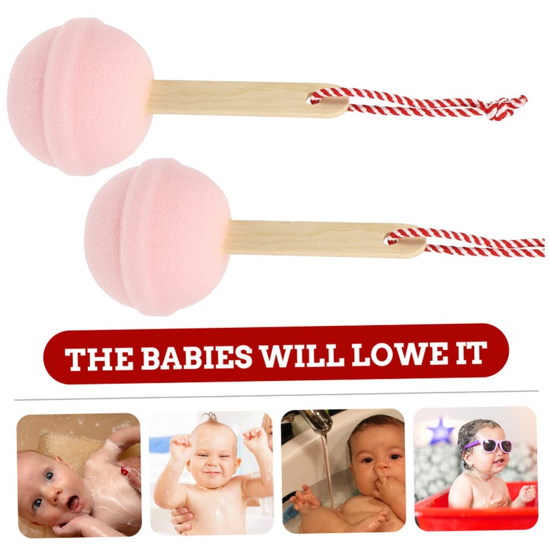 2Pcs Exfoliating Bath Sponge Gentle Body Scrubber Absorbent Shower Ball - Image 4