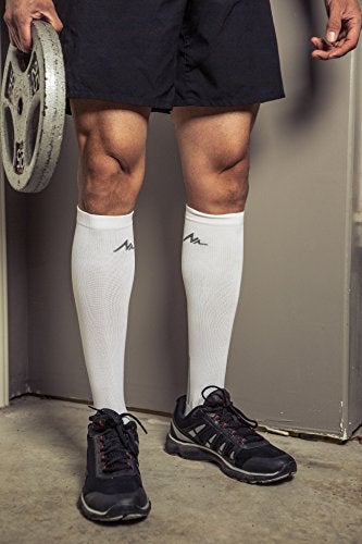 NEWZILL Medical Compression Socks for Women & Men, 20-30 mmHg Knee-High Support for Circulation, All-Day Comfort for Work Travel Nursing Running Cycling and Fitness (3-Pairs, White, S/M) - Image 5
