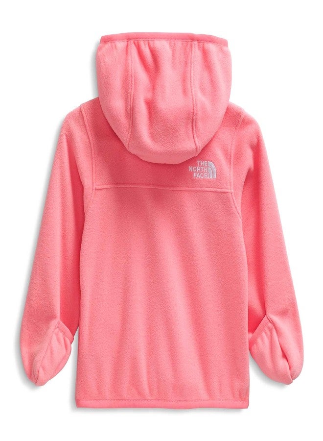The North Face Baby Glacier Full Zip Hoodie - Soft Fleece Hoodie for Babies, Fold Over Mitts, Comfortable Stretch Fabric, Coral Crush, 3 Months - Image 2