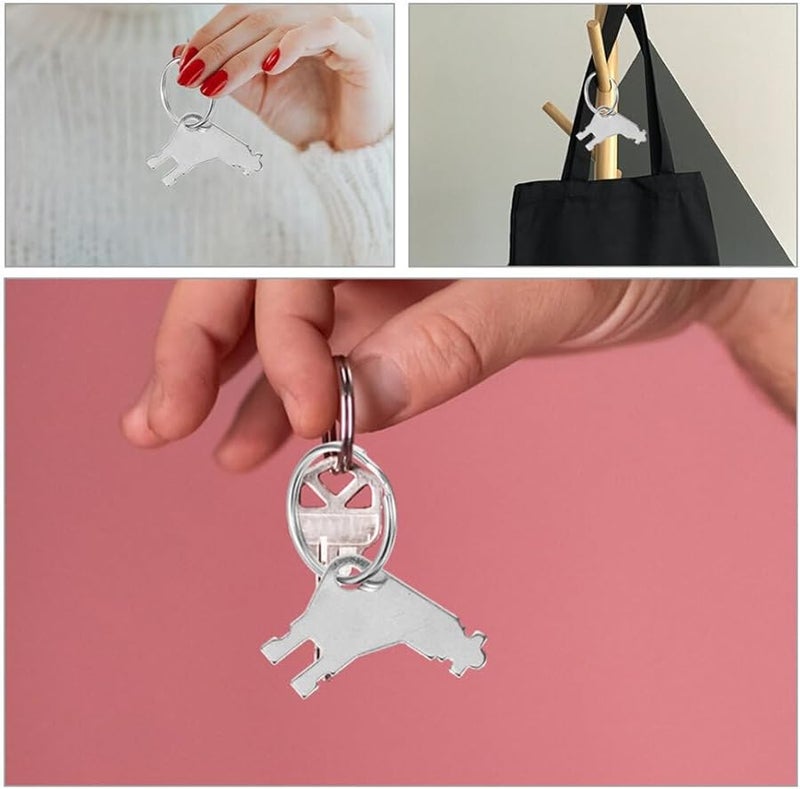 Universal Paper Towel Dispenser Keys 10 Sets 20Pcs Metal with 5 Rings for Office Commercial Bathroom - Image 4