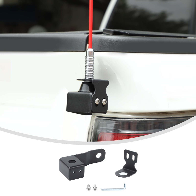 Linskip تركيب هوائي CB ثقيل من Linskip متوافق مع فورد F150 2010-2014، حامل هوائي CB وWhip لملحقات F150 الخارجية (جانب الراكب) - Image 1