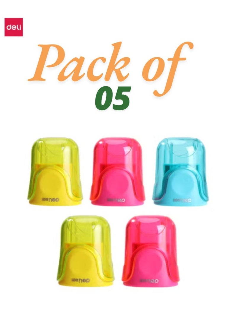 Deli 2-Hole Sharpener  05pcs  -ER01100 – ideal for school and office use - Image 1