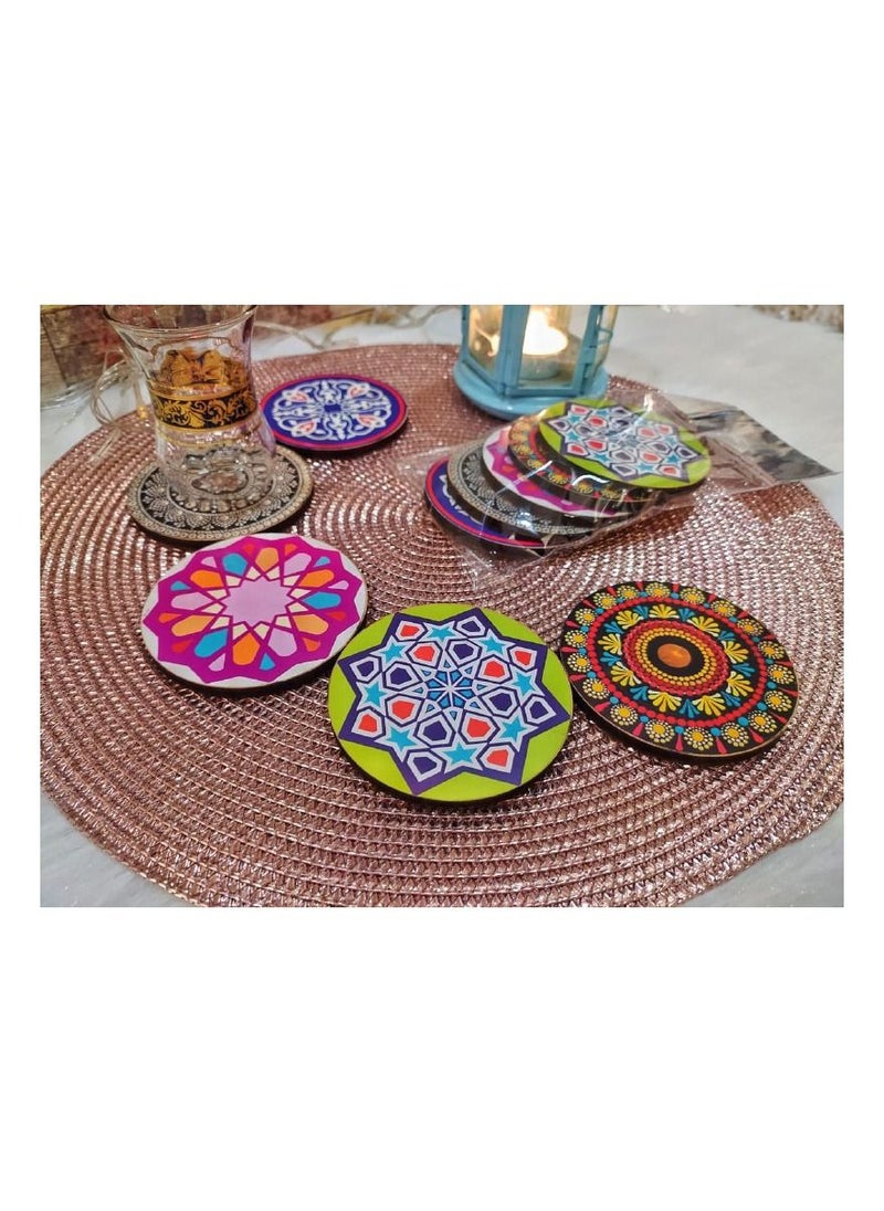 Generic printed wood coaster set  - Image 2