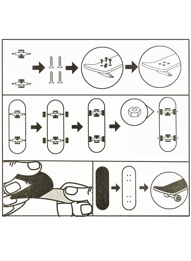 KASTWAVE لوح تزلج إصبعي، لوح تزلج مصغر مصنوع من سبيكة مع أدوات لوح إصبع احترافية ووسادة مقاومة للانزلاق من مادة PU، هدايا ضغط للأطفال والمراهقين والبالغين (أحمر) - Image 5