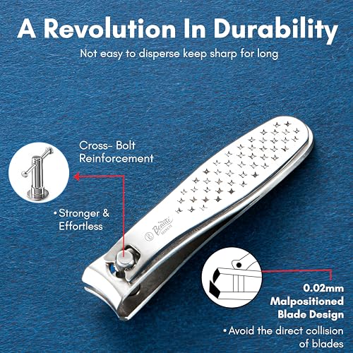 Beauté Secrets Nail Cutter - Professional Nail Clipper with Curved Blade for Trimming & Grooming - Easy to Use, Precision Nail Care Tool, Silver - Image 3