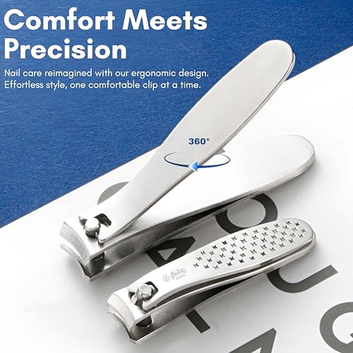 Beauté Secrets Nail Cutter - Professional Nail Clipper with Curved Blade for Trimming & Grooming - Easy to Use, Precision Nail Care Tool, Silver - Image 4