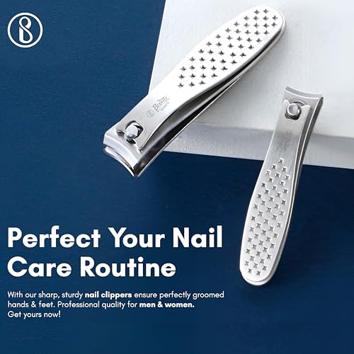 Beauté Secrets Nail Cutter - Professional Nail Clipper with Curved Blade for Trimming & Grooming - Easy to Use, Precision Nail Care Tool, Silver - Image 2