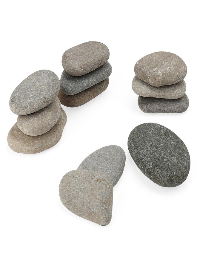 SHEUTSAN 12 PCS 3-4 Inch River Painting Rocks, Crafts Stones, Flat Rocks, Smooth Painting Stone for DIY Project, Hand Crafts - Image 1