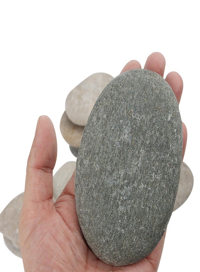 SHEUTSAN 12 PCS 3-4 Inch River Painting Rocks, Crafts Stones, Flat Rocks, Smooth Painting Stone for DIY Project, Hand Crafts - Image 3