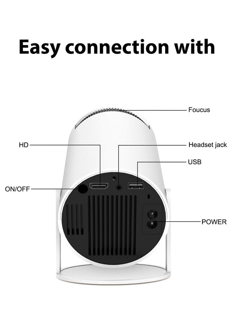 SUKILO Smart Portable Projector | 4K/1080 Full HD with 130" Display | Built-in Android OS and Speaker, Auto Focus, HDMI/USB Connectivity, Compact Design for Indoor & Outdoor Home Theater - Image 4