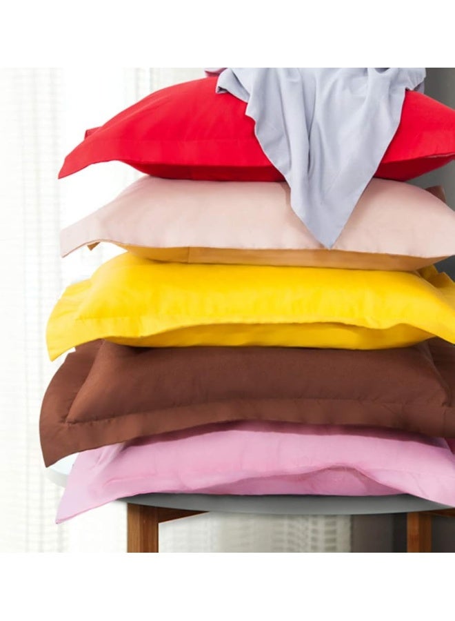إن تي باي NTBay 100 ٪ Microfiber Queen Pillow Shams مجموعة من 2 Super Super و Dozy التجاعيد تتلاشى البقع مقاومة 20x30 بوصة وسادة أكسفورد البحرية  - Image 4