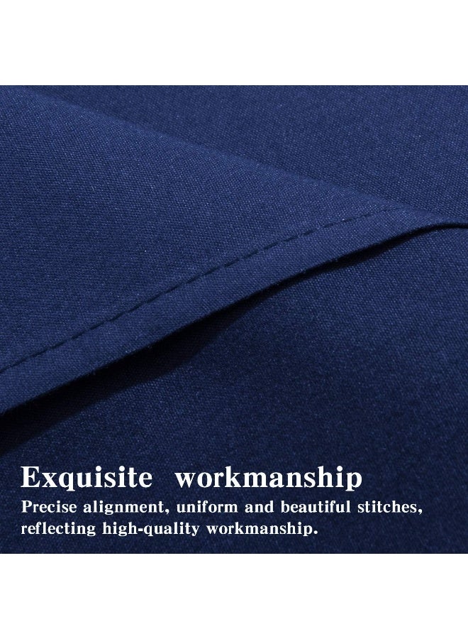 إن تي باي NTBay 100 ٪ Microfiber Queen Pillow Shams مجموعة من 2 Super Super و Dozy التجاعيد تتلاشى البقع مقاومة 20x30 بوصة وسادة أكسفورد البحرية  - Image 5