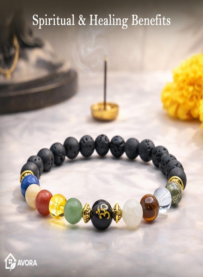 AVORA Navgraha Shanti Bracelet for Men & Women | 108 Hours Astrologically Charged Crystal Bracelet for Prosperity, Balance & Energy Alignment | Navgraha Gemstone Wear Jewellery - Image 5
