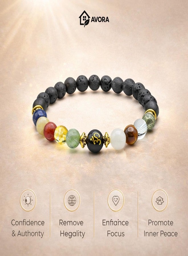 AVORA Navgraha Shanti Bracelet for Men & Women | 108 Hours Astrologically Charged Crystal Bracelet for Prosperity, Balance & Energy Alignment | Navgraha Gemstone Wear Jewellery - Image 4