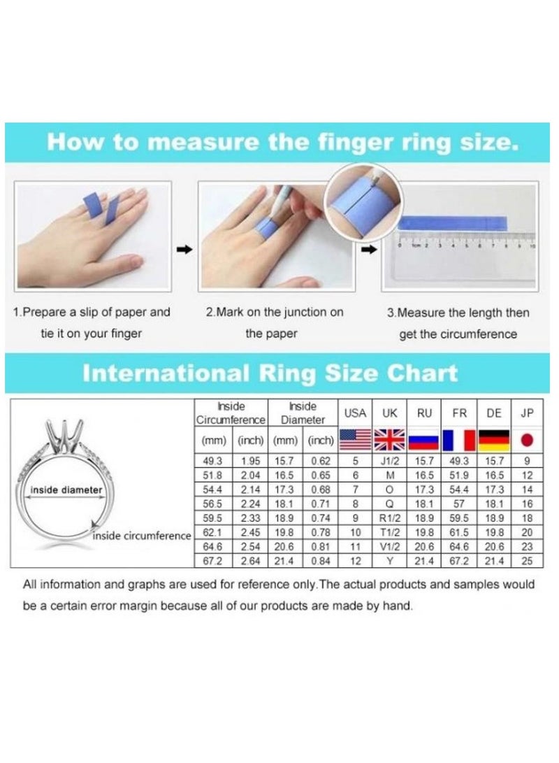 استراتيجية خاتم مصنوع من الفضة الإسترليني عيار 925 ومرصع بالزكرونيا المكعبة - Image 5
