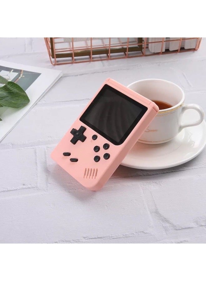 Dedicated SUP Macaron Handheld Game Console Kidsren's Souvenir Retro Handheld Console Nostalgic Classic Single And Double Playing-Product Color:Lotus Root Pink-Model:400 In 1 [ 2.4inch Screen Singles]  - Image 1