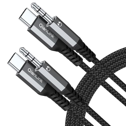 QianLink USB C to 3.5mm Audio Aux Jack Cable (3.3ft 2-Pack), Type C to 3.5mm Headphone Car Stereo Cord for iPhone 15 16 17 Pro Max, Samsung Galaxy S25 S24 S23 S22 S21 Ultra, Note 20 10, Pixel 9 8 XL, iPad Pro - Image 1