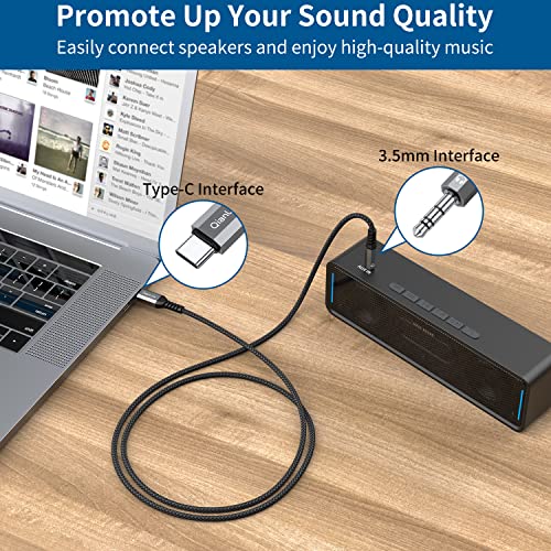 QianLink USB C to 3.5mm Audio Aux Jack Cable (3.3ft 2-Pack), Type C to 3.5mm Headphone Car Stereo Cord for iPhone 15 16 17 Pro Max, Samsung Galaxy S25 S24 S23 S22 S21 Ultra, Note 20 10, Pixel 9 8 XL, iPad Pro - Image 2
