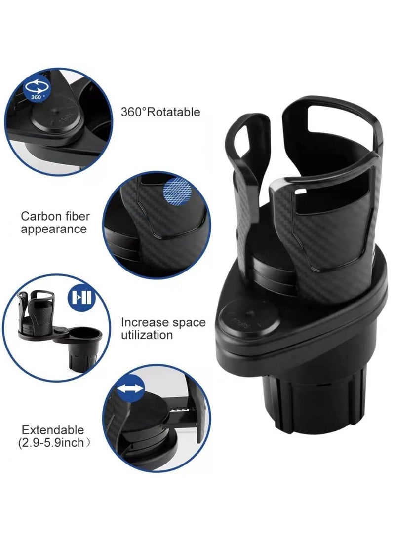 GO-DES - 2 in 1 Car Multi Drink Holder Car Dual Water Big Cup holder  GDHD565 - Image 1