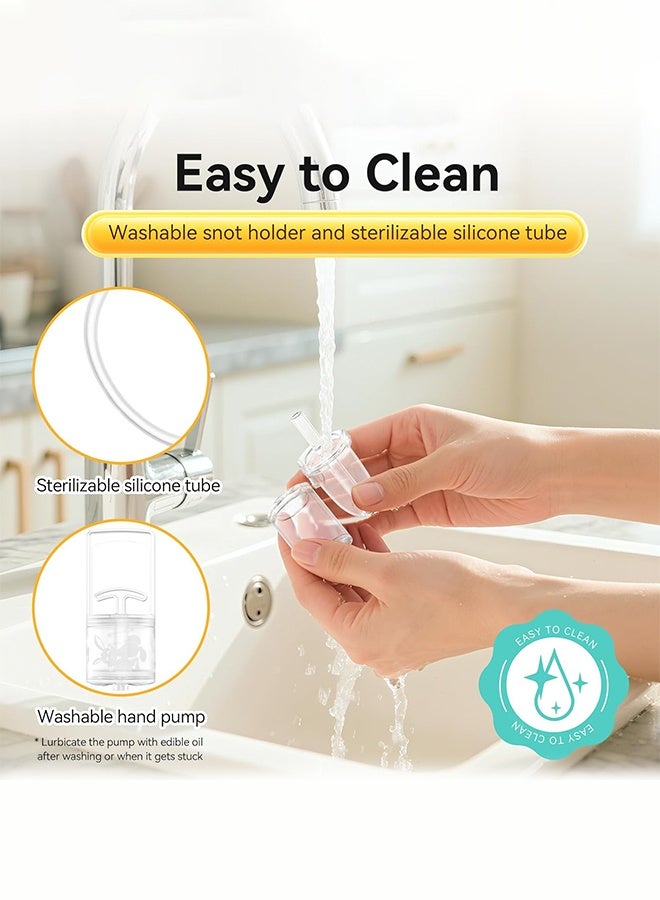 Sweet Life Nasal Aspirator for Baby, Portable Hand Puller Nose Sucker, Quiet Suction Easy to Operate | Reusable | Soft Silicone Nose Cleaner for Fast and Effective Relief of Nasal Congestion in Infant - Image 4