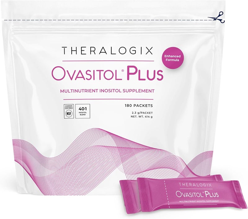 Theralogix مكمل ثيرالوجيكس أوفازيتول بلس لصحة التمثيل الغذائي ميو إينوزيتول دي كايرو إينوزيتول كروم بيكولينات ألفا لاكتالبومين فيتامين د 90 يوم إمداد بدون نكهة 180 حبة - Image 1
