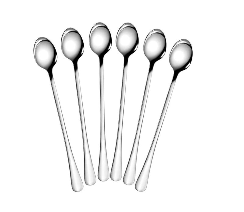 Dynore Dynore Stainless Steel 12 Pcs Soda SpoonsHorlicks SpoonMilkshake SpoonBar Spoon 8 inch Set of 12  - Image 2