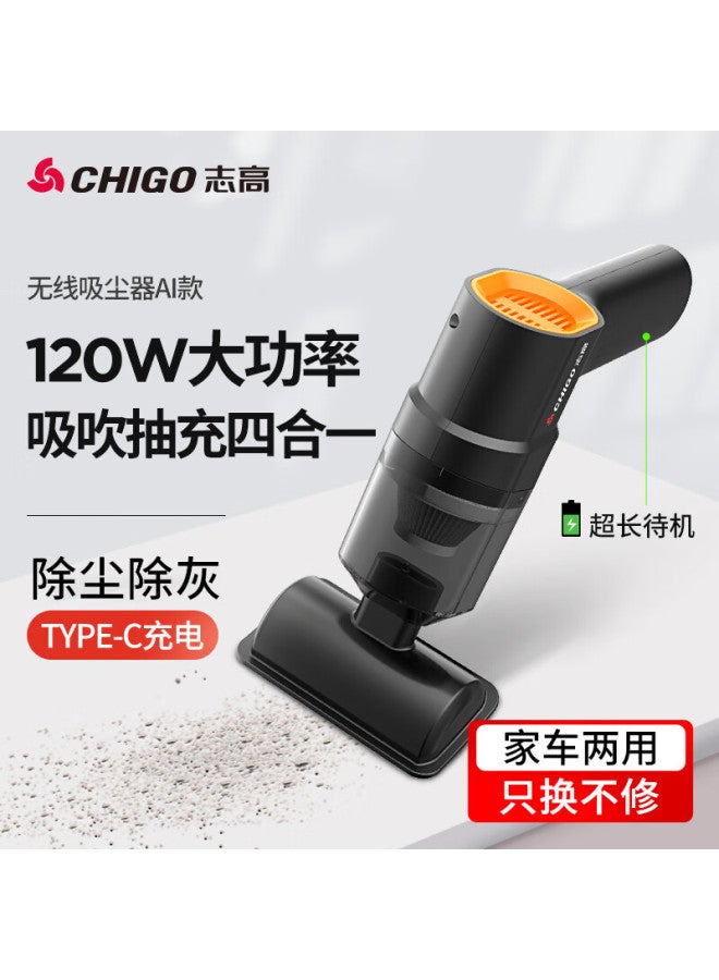 Chigo Car Vacuum Cleaner Household High Suction Wireless Handheld Small Car Desktop Portable New Energy Dust Removal Machine - Image 1