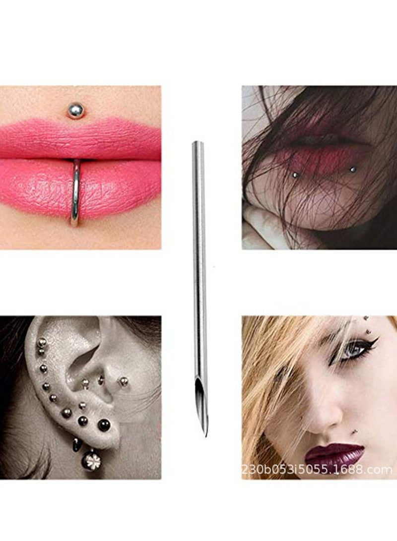 Needles 100pcs Piercing Needles Assorted 12G Stainless Steel Ear Nose Piercing Needles Piercing Supplies Ear Nose Piercing Kit Piercing Tool - Image 4