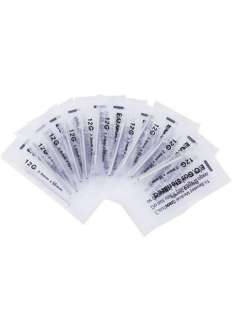 Needles 100pcs Piercing Needles Assorted 12G Stainless Steel Ear Nose Piercing Needles Piercing Supplies Ear Nose Piercing Kit Piercing Tool - Image 2