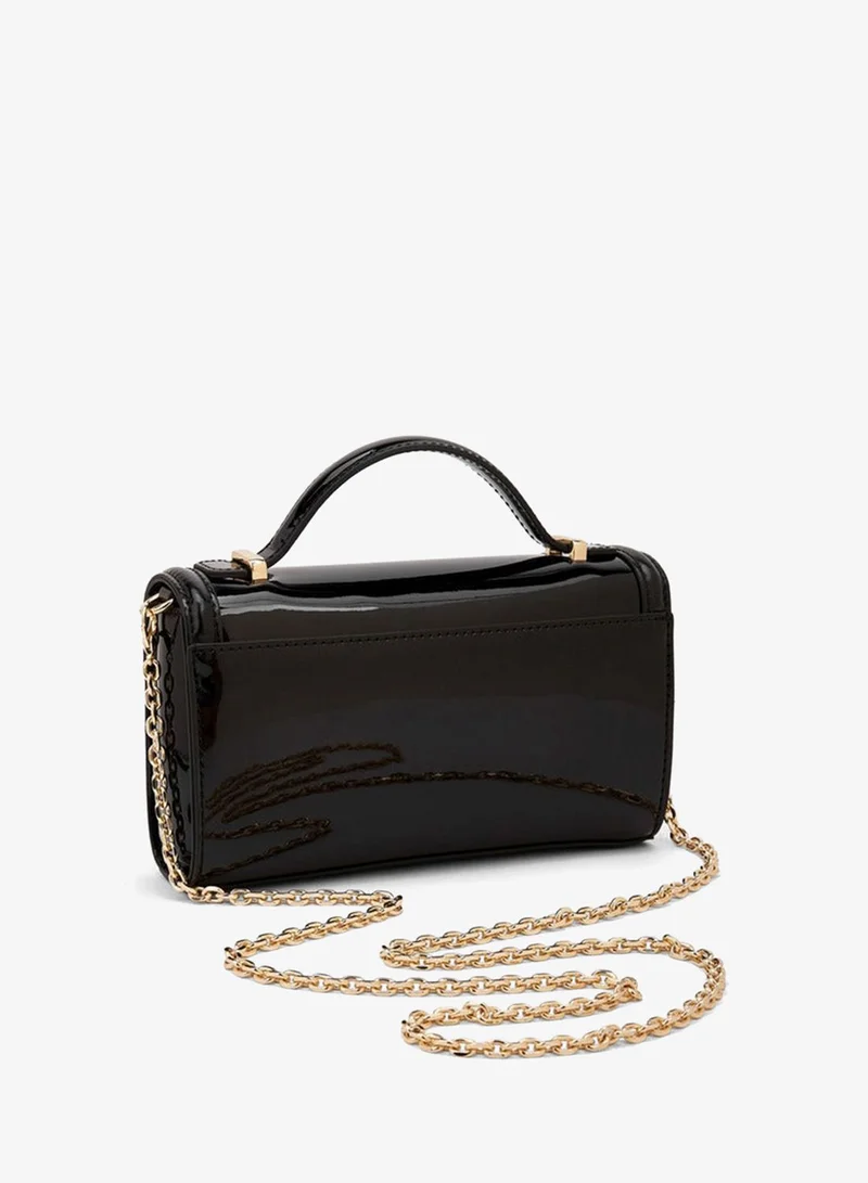 Celeste BLACK Solid Crossbody Bag With Chain Strap for Women | Best Price UAE