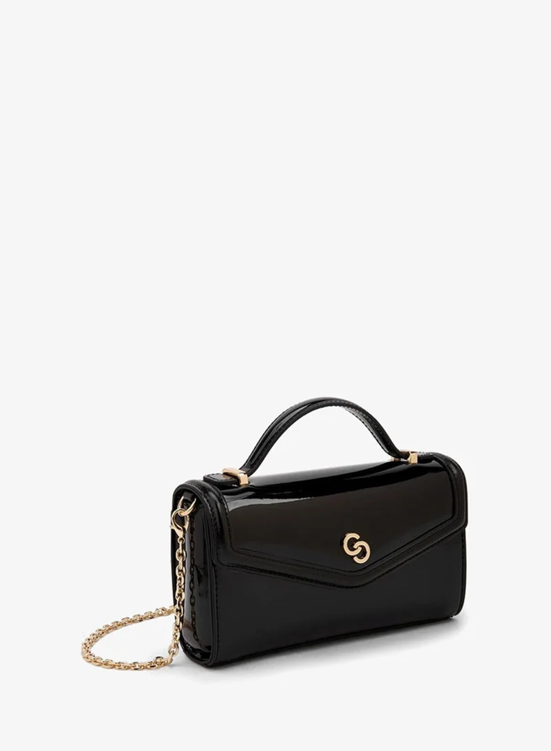 Celeste BLACK Solid Crossbody Bag With Chain Strap for Women | Best Price UAE
