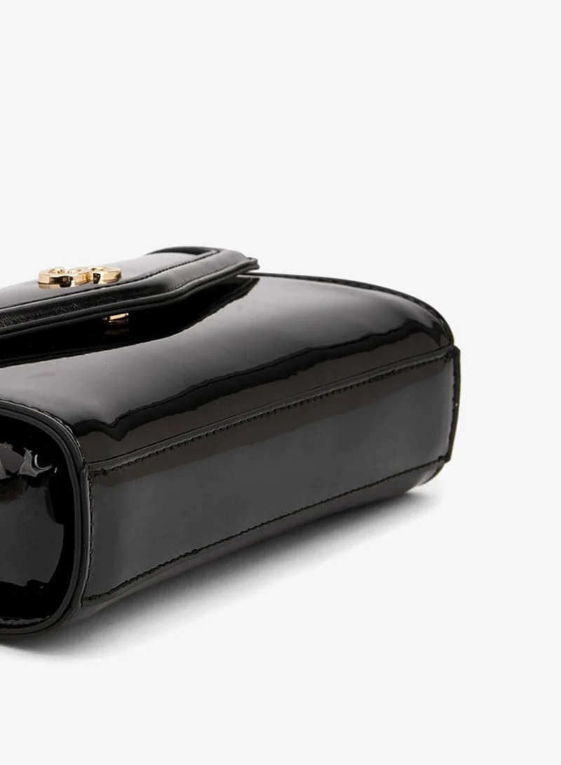 Celeste BLACK Solid Crossbody Bag With Chain Strap for Women | Best Price UAE
