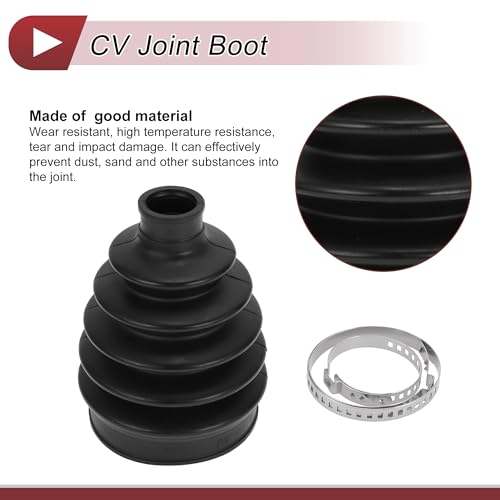 HEROFFIX 1 Set CV Joint Boot Kit for Mercedes-Benz C300 2008-2014 Outer Constant Velocity Joint Boot W/Clamps No.A2043300585 Black Rubber - Image 5