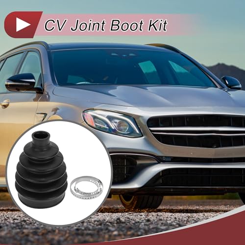 HEROFFIX 1 Set CV Joint Boot Kit for Mercedes-Benz C300 2008-2014 Outer Constant Velocity Joint Boot W/Clamps No.A2043300585 Black Rubber - Image 2