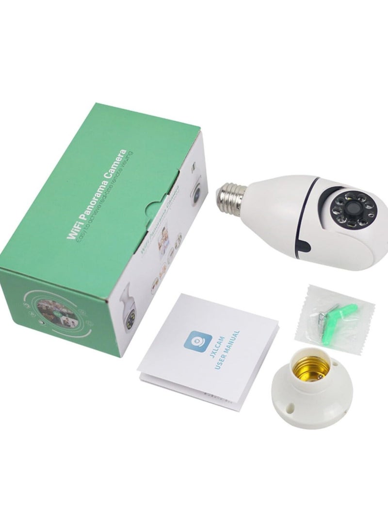 Kimaya - WiFi Panorama Camera & Wireless WIFI Outdoor CCTV Monitor Smart Home Security, Easy To View Install, Your Ultimate Home Sentinel Wireless Light Bulb Monitor Camera 1080P 2MP WiFi Smart Camera Night Vision 2 way Talk Motion Detection APP Remote Monitor - Image 1