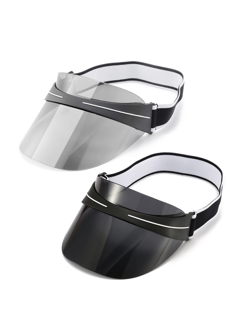 KASTWAVE 2pcs Sun Visor Hat UV Resistant Face Shield with Oversized Sunglasses Stay Cool and Protected for Women and Men - Image 1