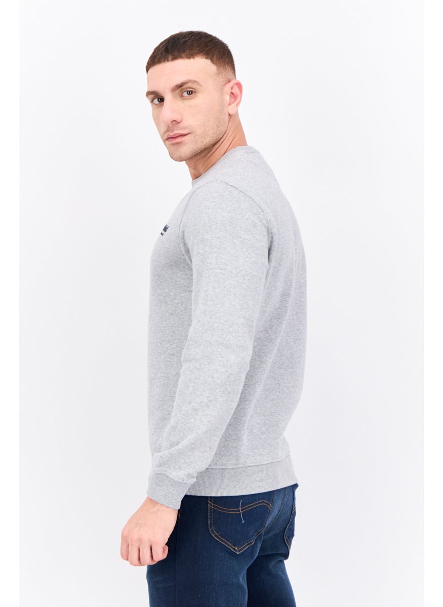 Penfield Men Crew Neck Brand Logo Long Sleeves Sweatshirt, Grey  - Image 2