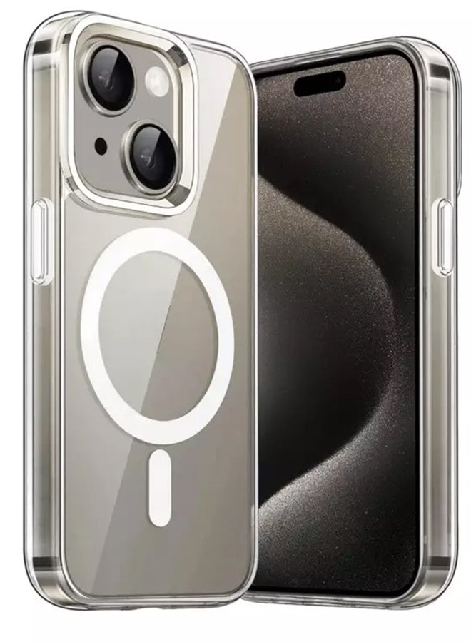 Magsafe Case for iPhone 13/14 Magsafe Clear Cover Magnetic Wireless Charging Support, Shockproof Protection, Scratch-Resistant for iPhone 13/14 - Clear - Image 1