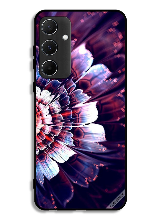 Covernex Samsung Galaxy A55 5G Protective Case Cover Reflected Big Flower On Left Side - Image 1