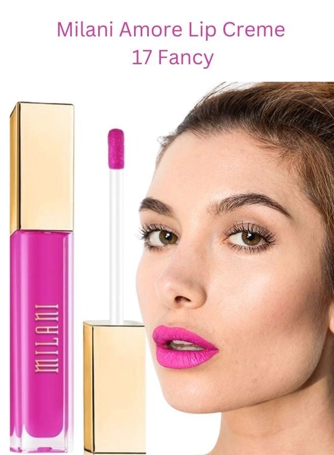 Milani Amore Matte Lip Crème, Shade 17 Fancy, 6g - Long-Lasting, Full Coverage Matte Liquid Lipstick - Image 3