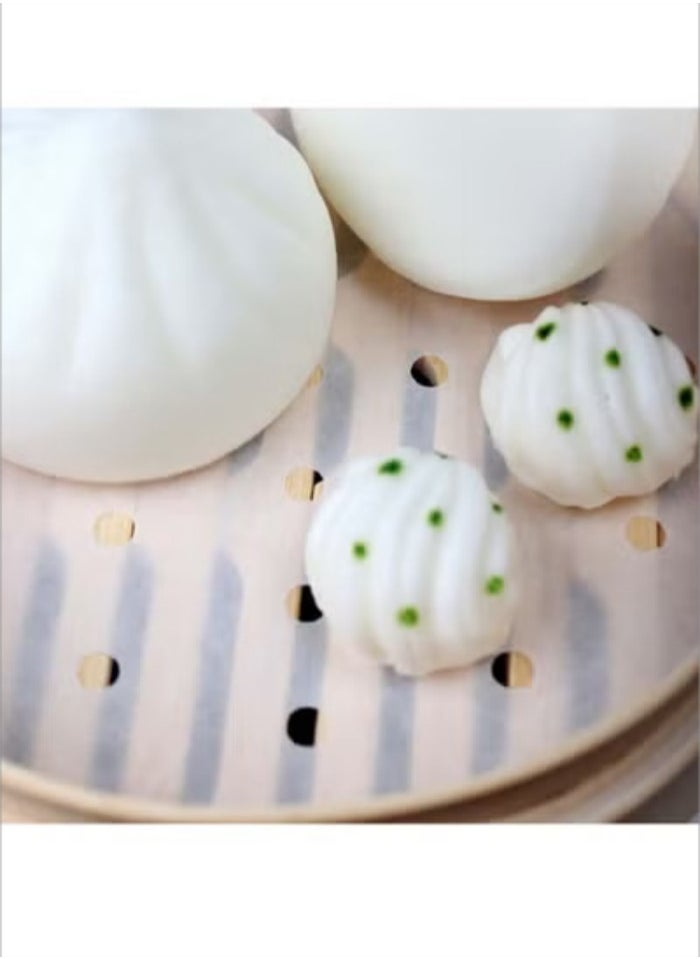 Beauenty 200 Pcs Air Fryer Liner, Round Non-Stick Steamer Mat, Premium Parchment Paper for Baking, Oven, Air Fryer, Bamboo Steamer 6 inches White Multicolour 6inch  - Image 5