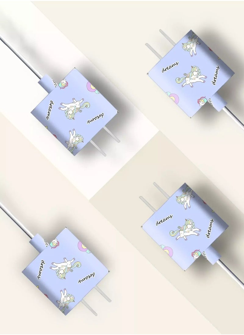 Generic 1sheet Cartoon Unicorn Sticker Compatible With Charger Head  - Image 5