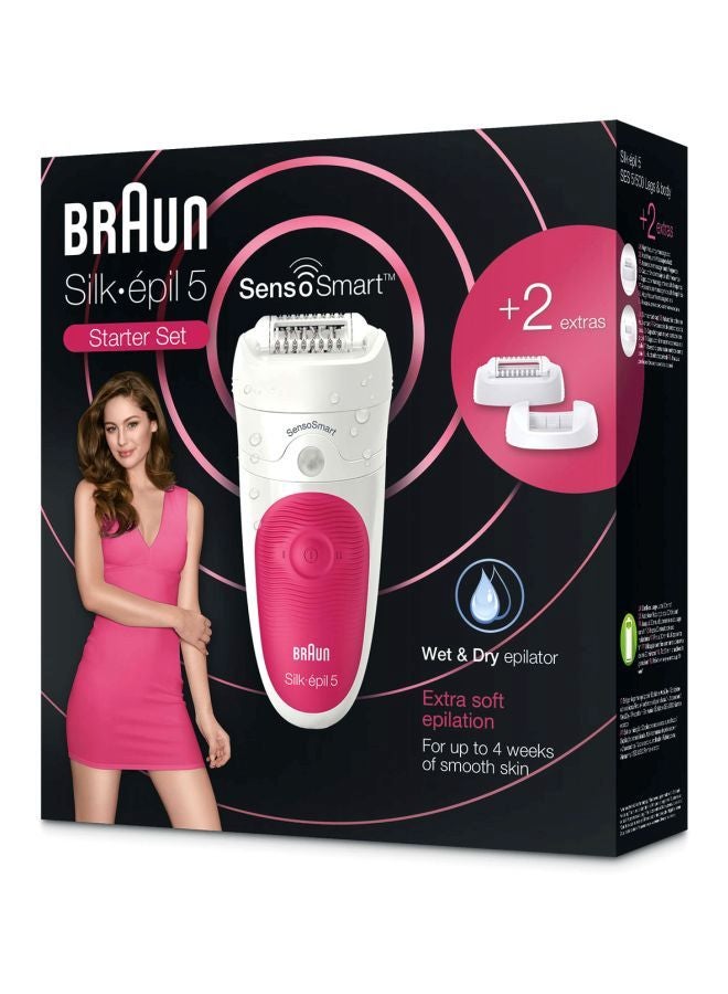 BRAUN Silk-Epil 5 Wet And Dry Epilator White/Pink - Image 2