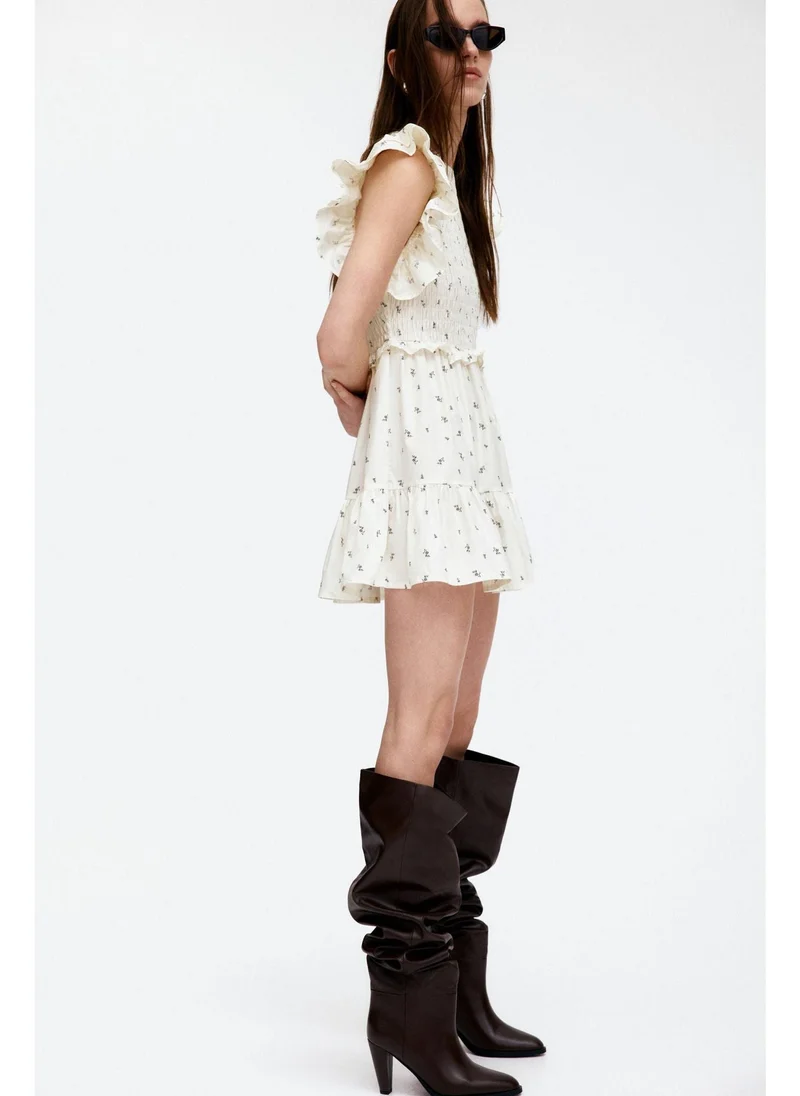 H&M Flutter-sleeved poplin dress