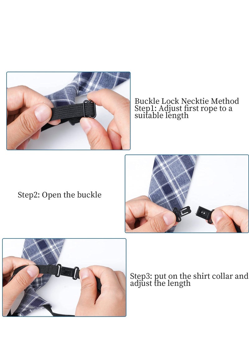 Adjustable Pre-tied Neck Ties for Boys and Babies - Knot-free Collar Accessories for Weddings, Graduations, and School Uniforms (Set of 5) - Image 5