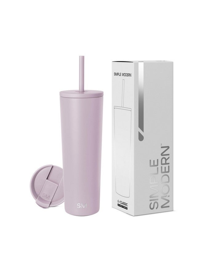 Simple Modern Simple Modern Insulated Tumbler with Lid and Straw | Iced Coffee Cup Reusable Stainless Steel Water Bottle Travel Mug | Gifts for Women Men Her Him | Classic Collection | 28oz | Lavender Mist - Image 1