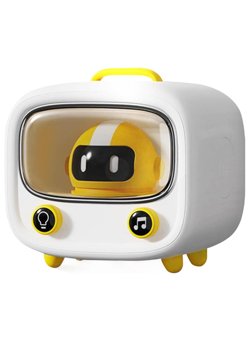 Wireless Bluetooth Speaker, Cartoon Bluetooth Speaker with Night Light, Cute Robot, Portable Mini Wireless Bluetooth Speaker, for Kids with Loud Volume Bluetooth 5.0 for Bedroom Home Office - Image 1